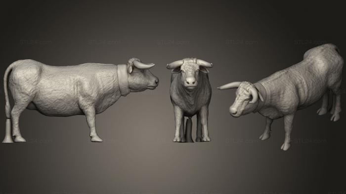 Animal figurines (Herens Cow Remix, STKJ_1056) 3D models for cnc